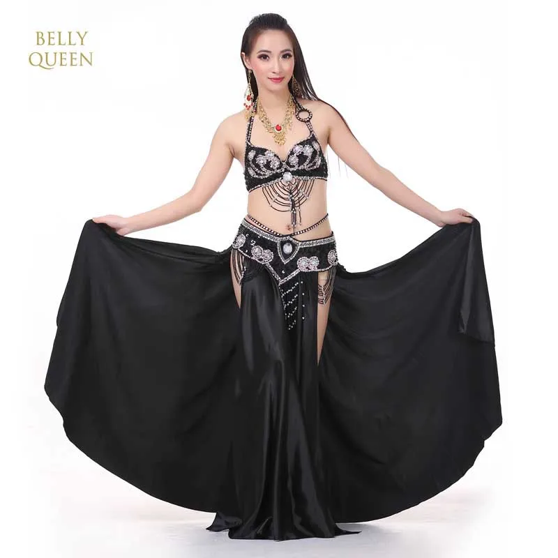 Bollywood dance costumes bellydance costume tribal belly dance costume bra+belt+Dress dance clothes Professional Indian Clothes