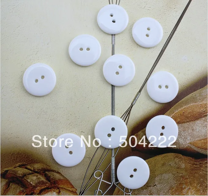 1000pcs Plain White resin smooth Buttons 18mm-20mm mix size for diy handicraft wholesale free shipping smooth touch D25