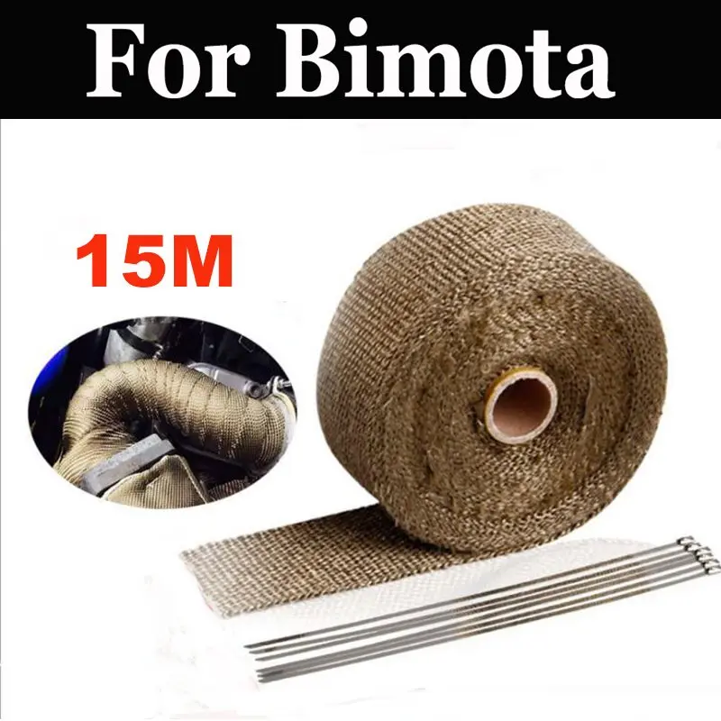 15m Exhaust Heat Thermo Insulation Wrap Pipe Tape Fireproof Car Glass Fiber Roll For Bimota Db6 Db7 Tesi 3d 500 V Due 904 Id 851