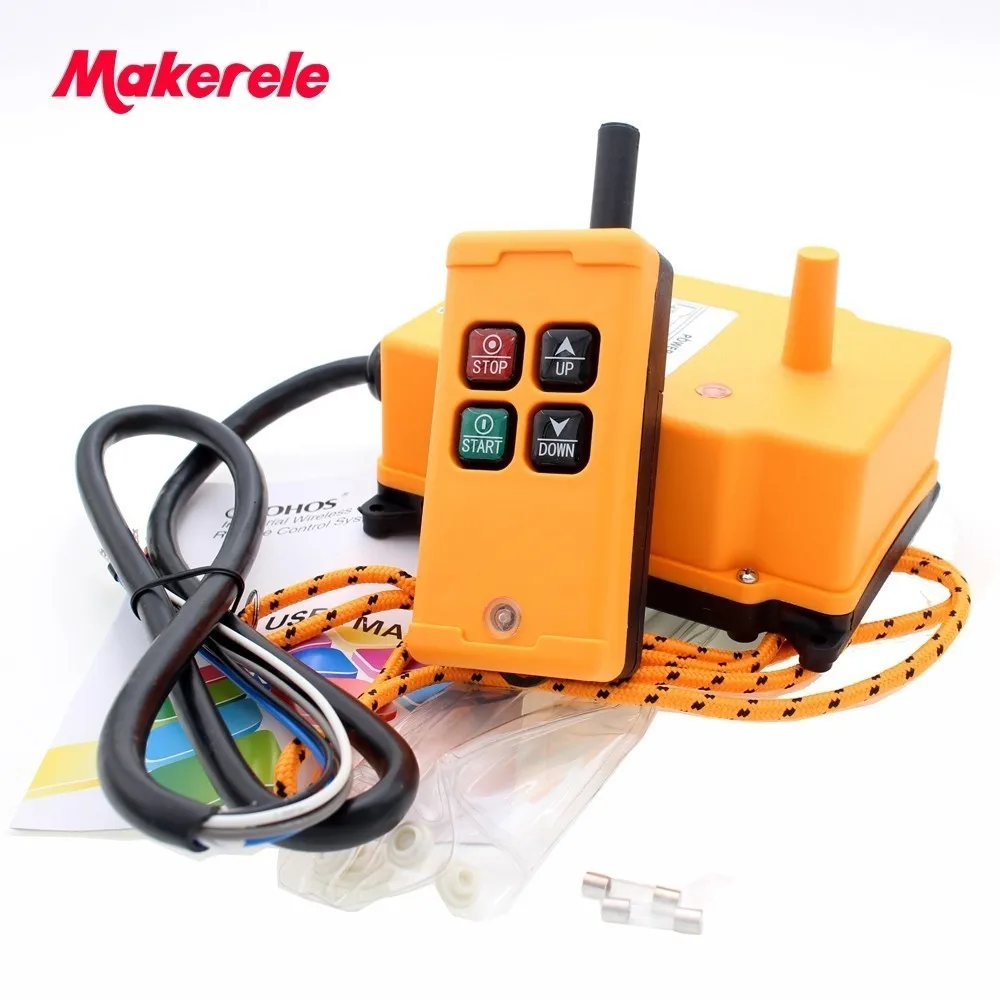 

MKHS-4 AC220V 110V 380V 36V DC12V 24V Industrial remote controller Hoist Crane Control Lift Crane 1 transmitter+1 receiver