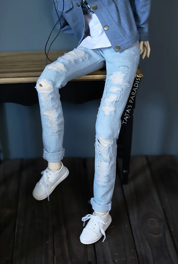 1/4 1/3 Scale BJD Shredded Hole Jeans for BJD/SD MSD SD13 Girl SSDF Uncle Clothes Not Included Doll And Other Accessories E2408
