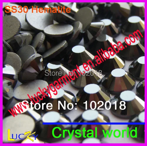 288 шт. 30ss гематитовые цветные плоские задние Стразы без горячей фиксации бриллиантовые бусины DIY хрустальные камни Бесплатная доставка