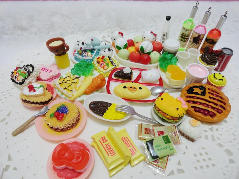 Popular Re-ment Mini Food Tableware Miniatures Lovely Dollhouse Meal Drink Megahouse BJD Doll House Decoration Playing Toys