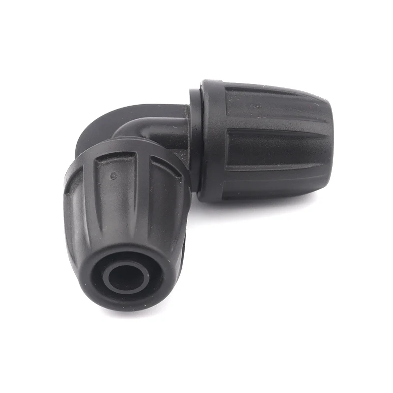 

50pcs 8/11 9/12mm Drip Irrigation Hose Elbow Connectors Lock Nut Fixed Watering Hose Connector Miro Irrigation System Pipe Joint