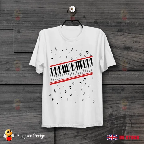 Imagen 1 del producto Ropa de hombre de algodón de manga corta Piano Beat It Michael Jackson Mtv Video Retro Vintage Hipster camiseta Unisex