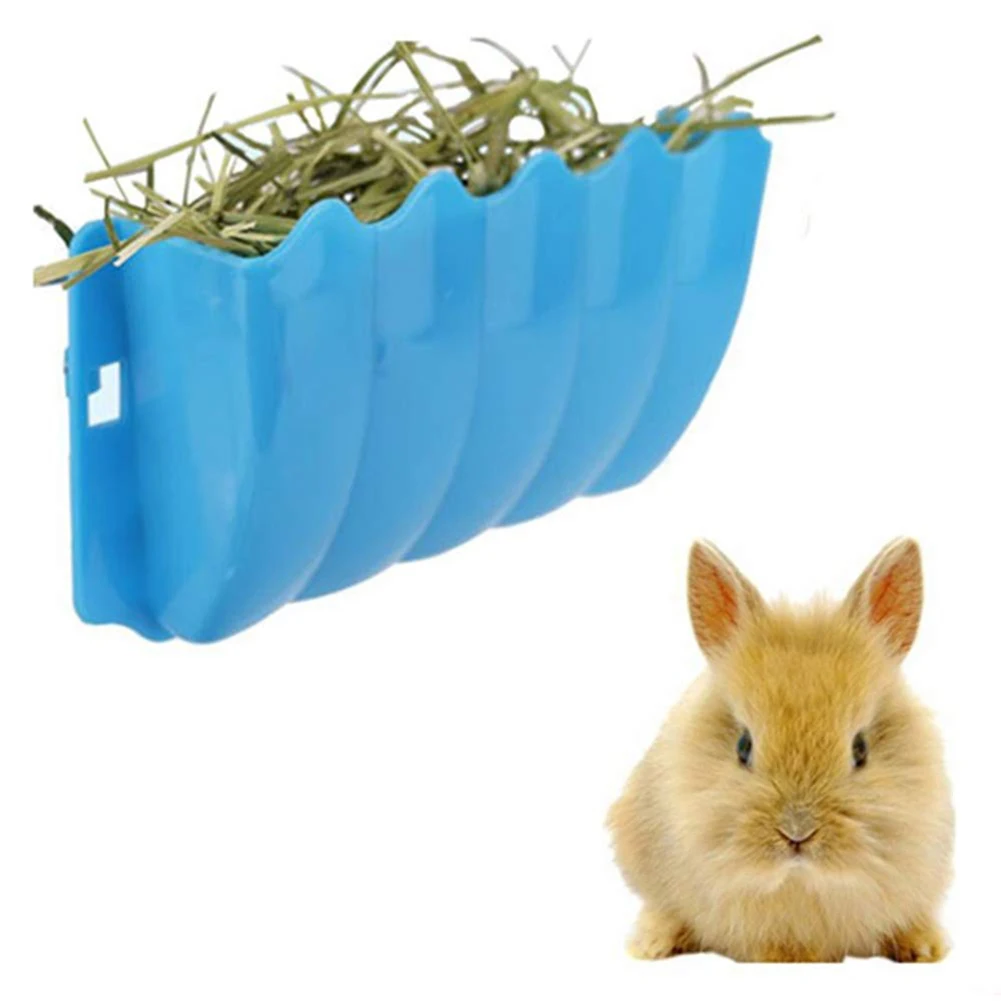 1Pc Space Saving Plastic Small Pet Rabbit Hanging Grass Feeder Rack Shelf Bowl Holder Box Dispenser Storage Container