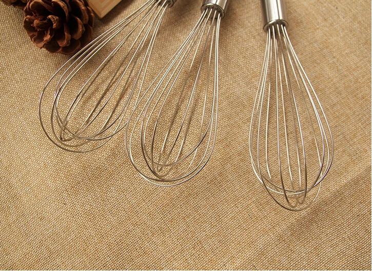 1PC 10inch Spiral Whisk Stainless Steel Kitchen Mixer Balloon Egg Beater Tool Utensils J0554