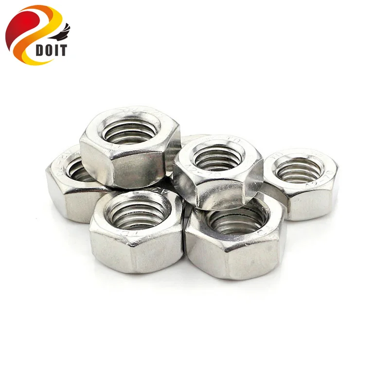 DOIT 100pcs/pack M4 Nuts A2 Stainless Steel Hex Nuts To Fit Our Bolts and Screws