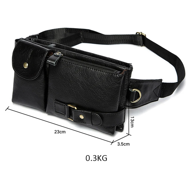 New Arrival Fashion Vintage Genuine Leather Men Messenger Bags High Quality Casual Small Chest Packs Shoulder Bags For Man