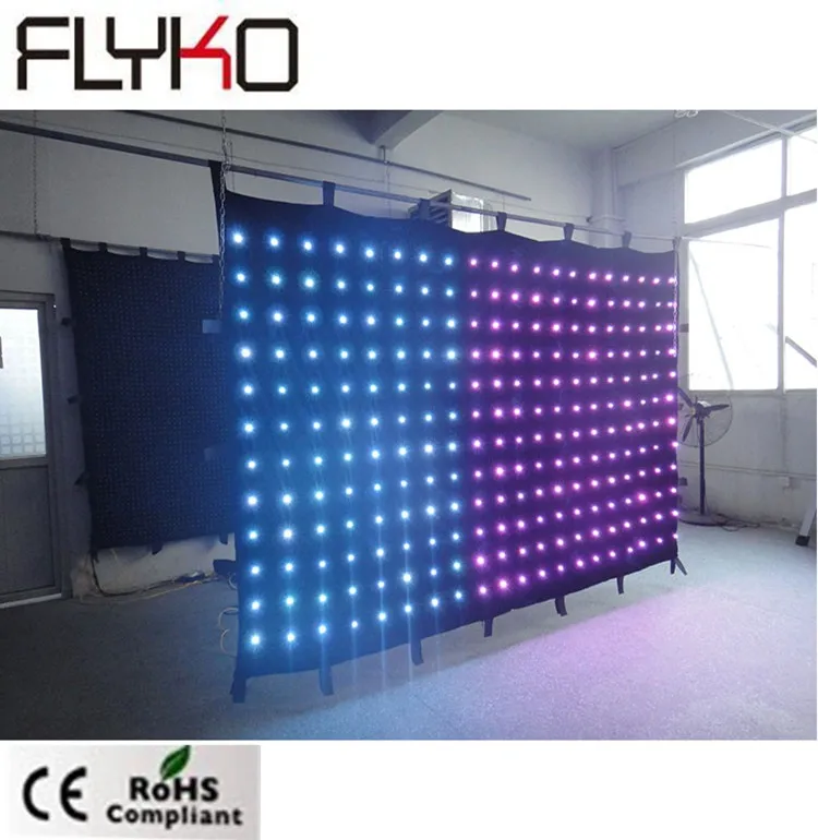 

2M*3M fireproof led curtain light display P150mm dot led backdrop wedding decoration