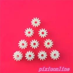 10pcs K024Y Mini Plastic 122A Motor Shaft Gear Sets 12 Tooth 2mm Hole Diameter DIY Helicopter Robot Toys  High Quality On Sale