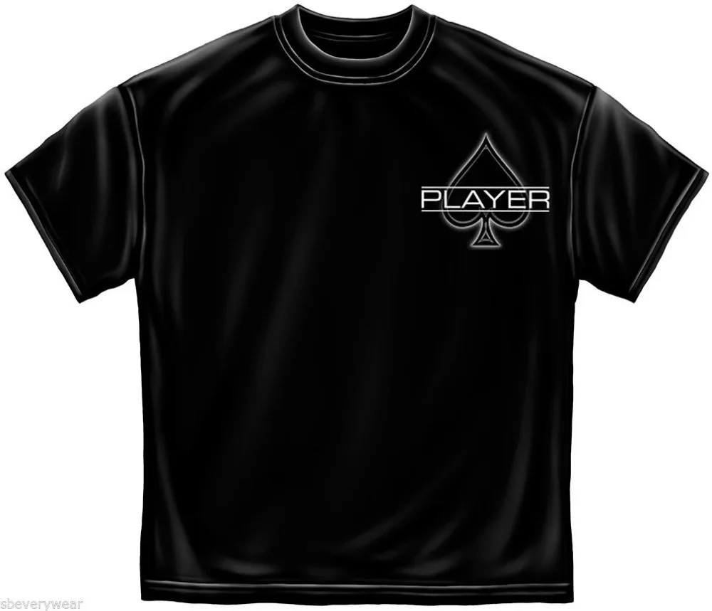 Player T Shirt Gambling Sexy Girls Poker Casino Cards Usa Tee Newest 2019 Fashion Men Funny Summer T-Shirt Custom Tees Printing