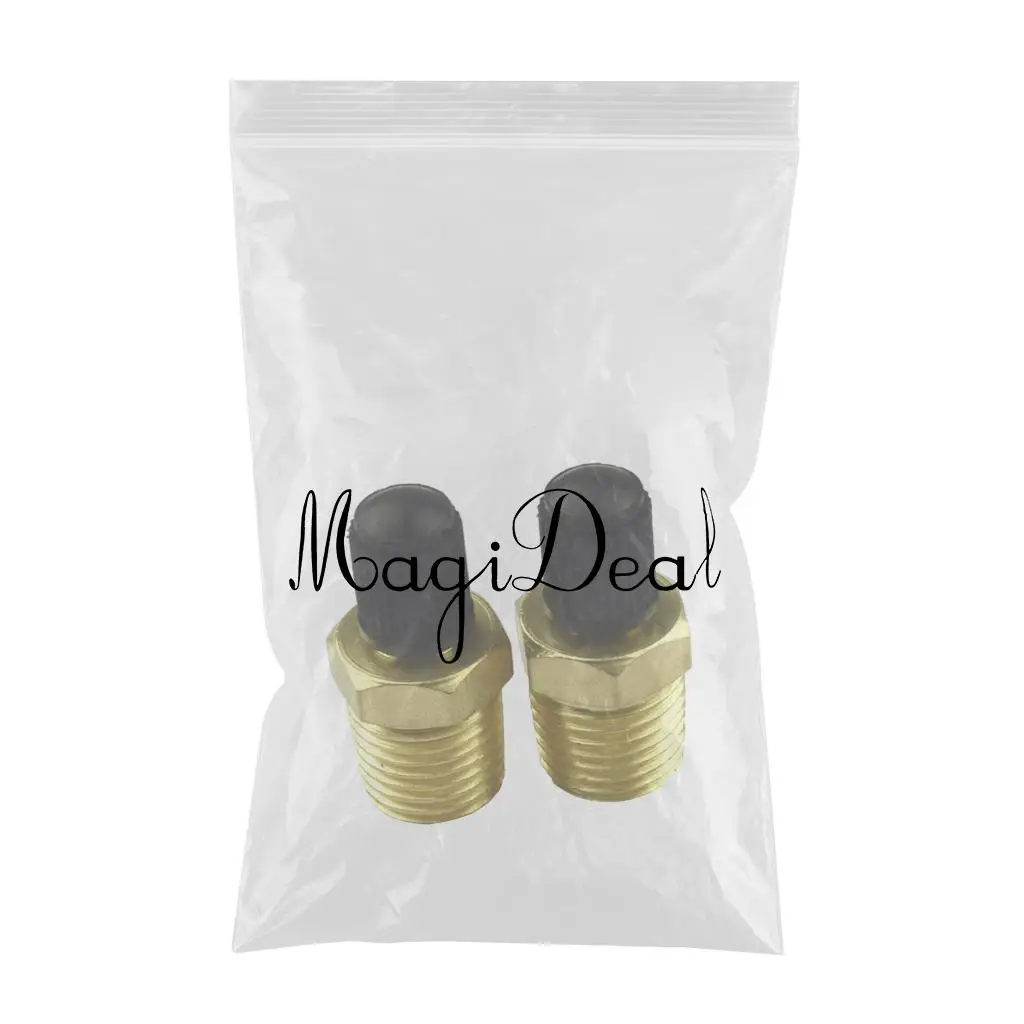 Pair 1/4 NPT Nickel Plated Brass Air Compressor Tank Fill Valve Schrader Rustless and Sturdy