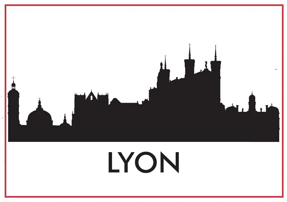 

Metal Wrapped Magnets SOUVEMAG 78*54*3mm Lyon Skyline Souvenir Gift 20444