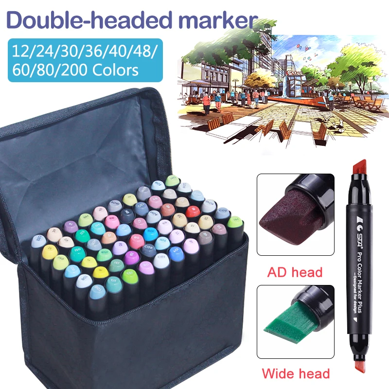 Alcohol Based Ink Drawing Marker Pen Art painting office supplies professional art mark Comic drawing pen art supplies