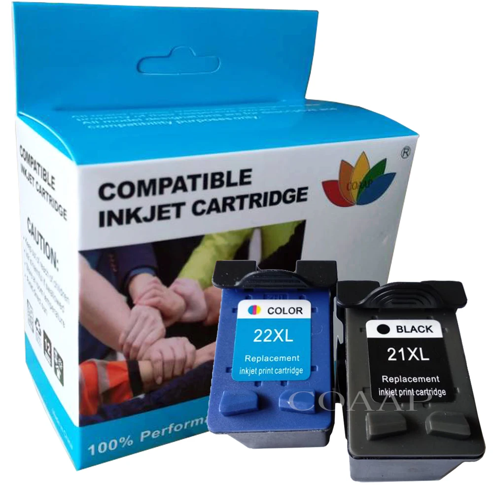 2 Ink Cartridge Replacement HP 21 22 XL hp21 22 For DeskJet 3910 3915 3918 3920 3930 3930v 3938 3940 3940v D1311 D1330 D1341