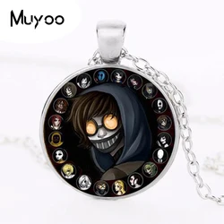 Fashion Accessory Gift For Kids Hot Creepypasta CREEPY PASTA TICCI TOBY Necklace Glass Bronze Pendant chain JEFF THE KILLER HZ1