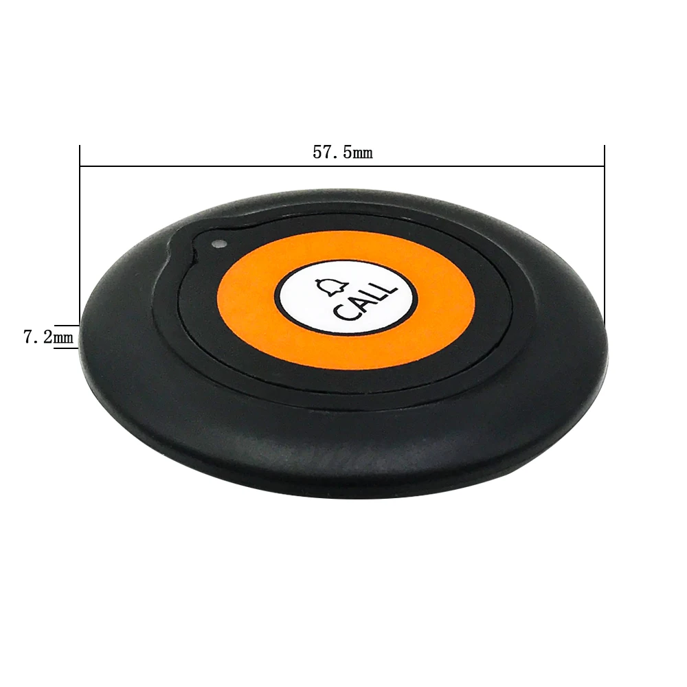 JINGLE BELLS-5 Button Buzzer Transmitter, Serviço sem fio, Sistema de chamadas para convidados, Restaurantes, Garçom, Hotel, Bar, 433,92 mHz