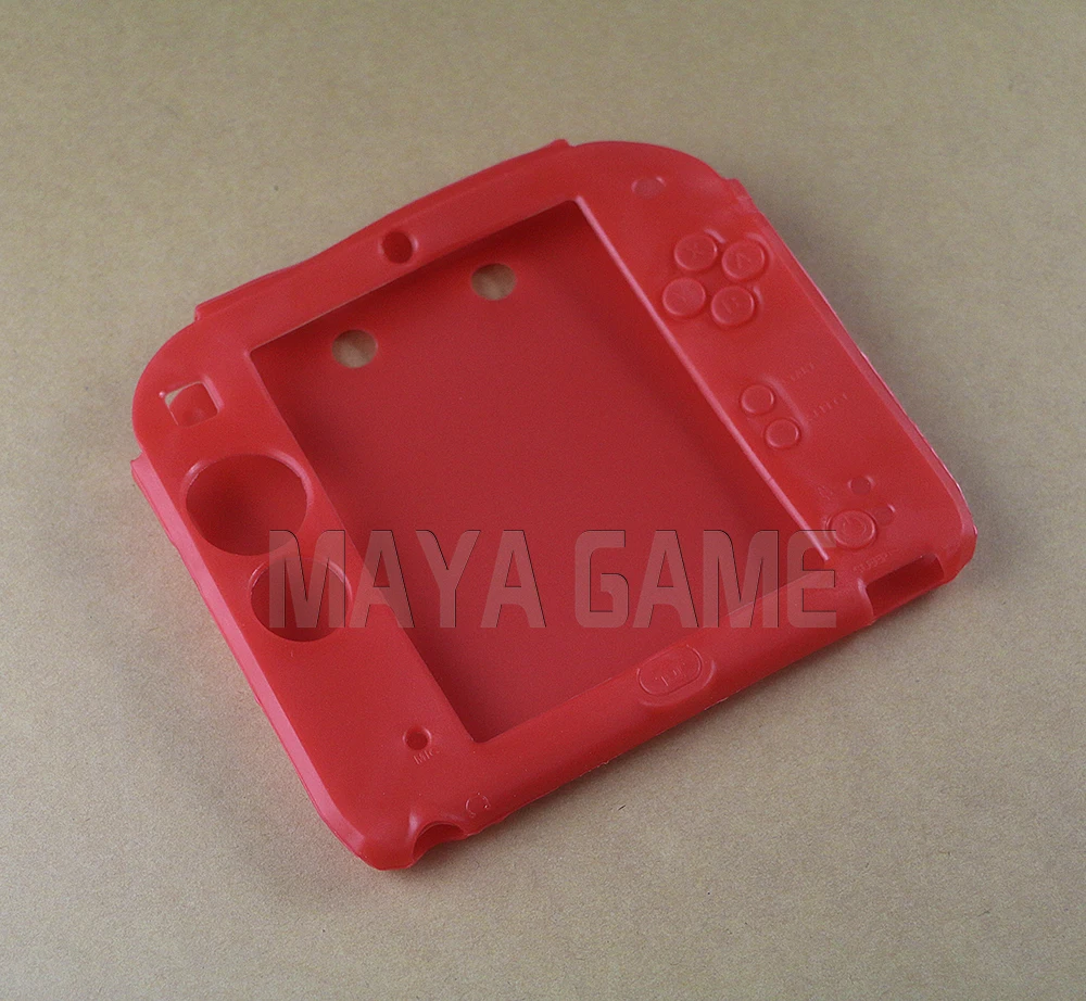 Ocgame alta qualidade 10 cores de silicone macio proteção completa gel bolsa caso capa para 2ds console