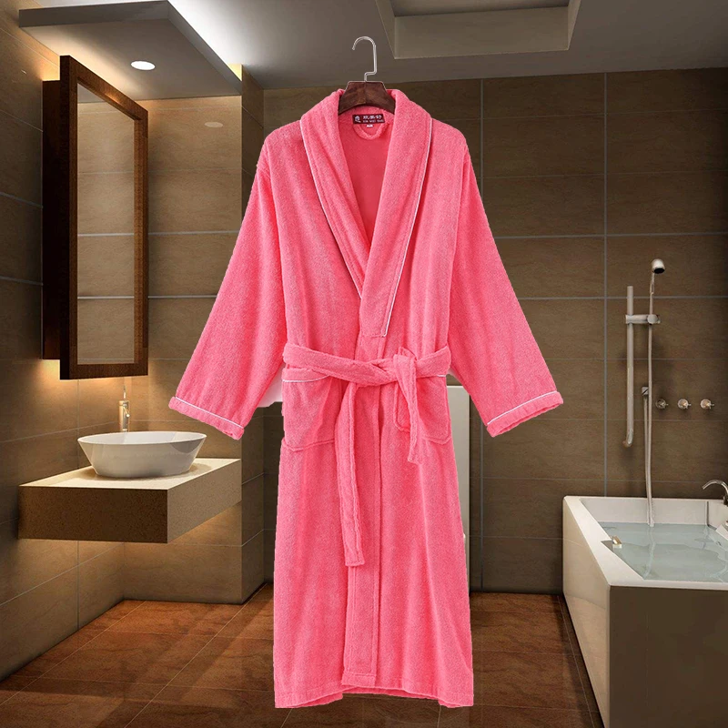 Summer Bathrobes Men Hooded Lovers Warm Couple Sleepwear Robe Women Lady 100% Cotton Nightwear Robes Male Soft Bathrobe Winter