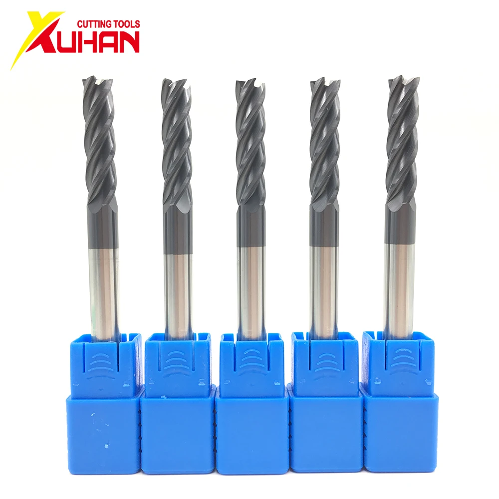 4 الناي Φ8.0 * 8D * 100L HRC50 آلة تحكم رقمي بالكمبيوتر الصلبة كربيد endmill التنغستن الصلب قاطعة المطحنة نهاية مطحنة أداة القطع endmill