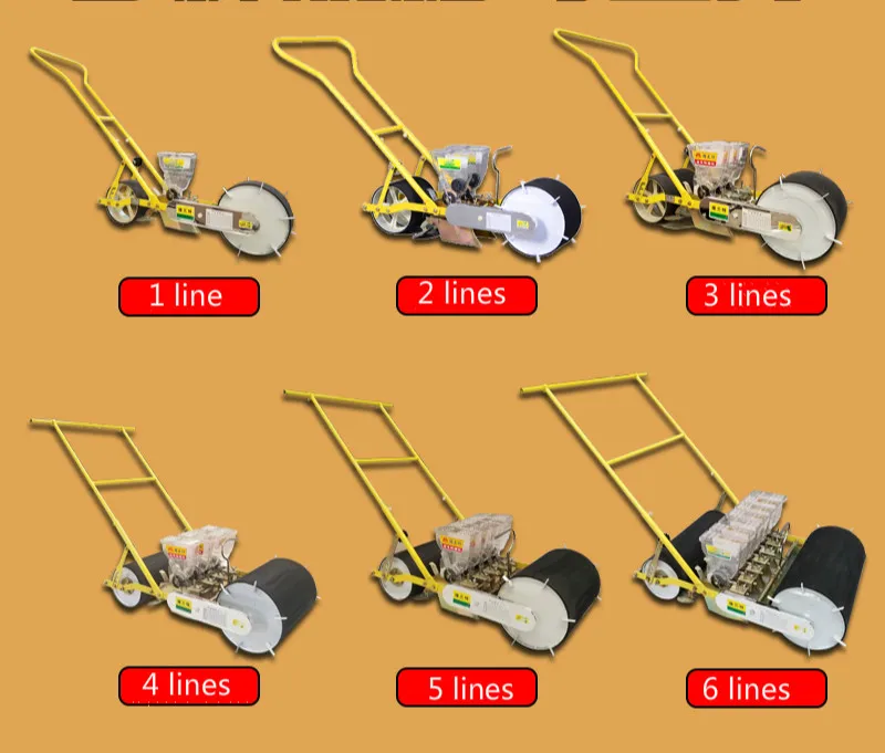 Tangan Seeder 4 Baris Sayuran Wortel Bayam Pemerkosaan Wortel Ginseng Bayam Kubis Bayam Roda Mesin Biji Alat Tanaman