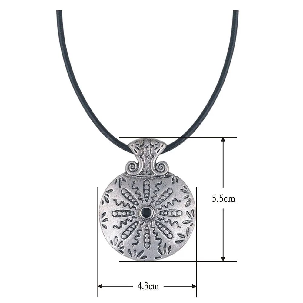 Vintage Charm Necklace European and American Popular Retro Style Etched Zinc Alloy Pendant Free Shipping