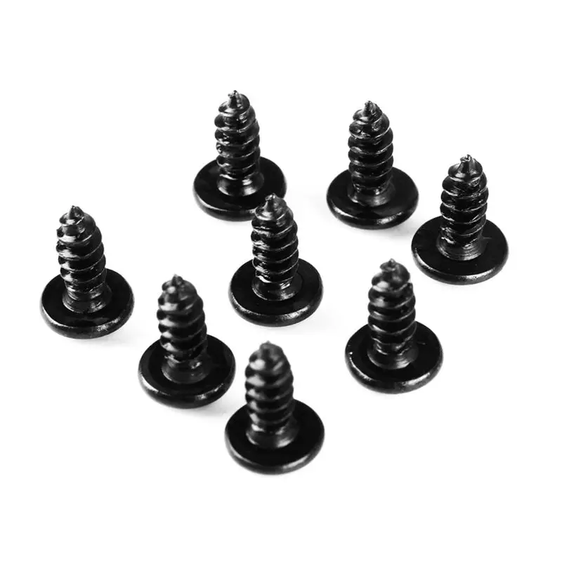 100Pcs M3 6mm/8mm Black Steel Pan Oval Head Cutting Screws Round Head Self Tapping Thread Kit for 3D Printer Parts Accessories