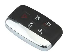 5 Buttons Smart Remote Key Shell Case For Land Rover Range Rover Evoque Discovery 4 Fob Key Cover(With Word And Logo)