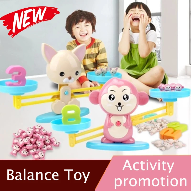 

Chlidren Montessori Toy Monkey Balance Game Scale Early Learning Weight Child Kids Educational Intelligence Toys monkey deal