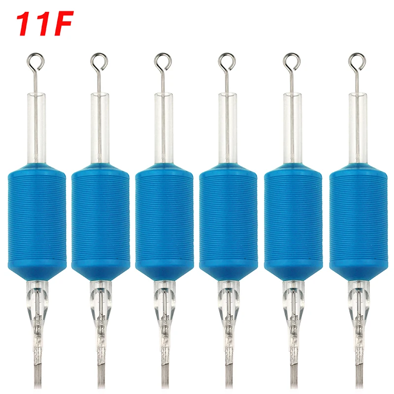 

OPHIR 6PCS/Lot 5.71inch 11F Blue Disposable Tattoo Tube Tips with Nozzle Needles Grip _TA111(11F)-6x