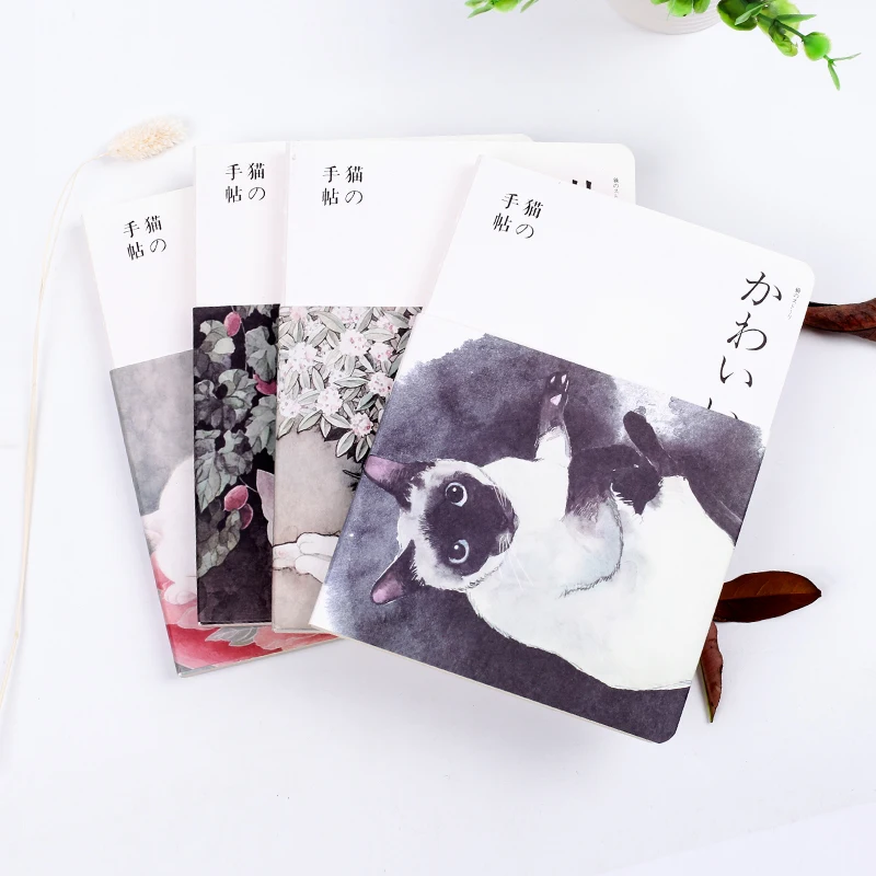 MIRUI hand note book placard bare-bones and wind Japanese-style cat blank paper notebook book notebook notebook stationery