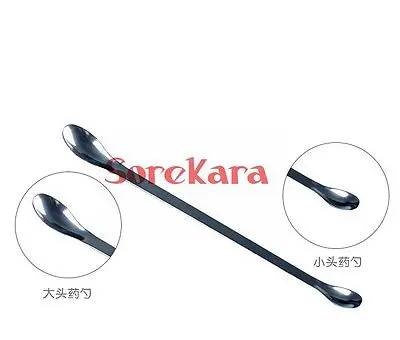 20cm Stainless Steel Medicinal Spoon Ladle Double-ended  Experiment Pharmacy Lab Use