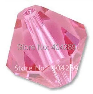 Wholesale 1000pcs 4MM Pink Bicone Crystal Beads,Glass beads,Free Shipping