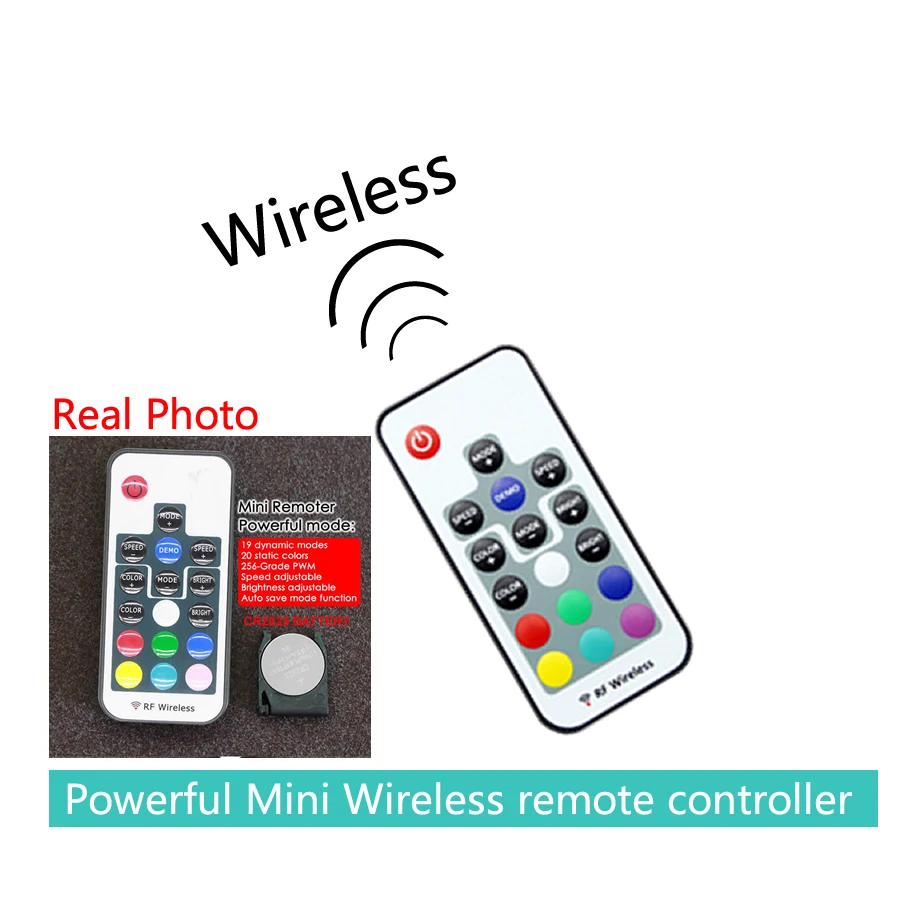 Micro-size RGB Led Remote Controller DC5-24V RF Wireless Remoter 4pin For 12A RGB Led Strip Lighting 5050 Tape Light