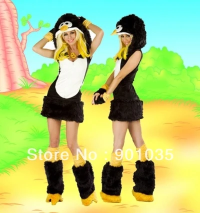 

FREE SHIPPING Ladies Sexy Animal Penguin Fancy Dress Costume Hen Night Party Clubwear Outfit