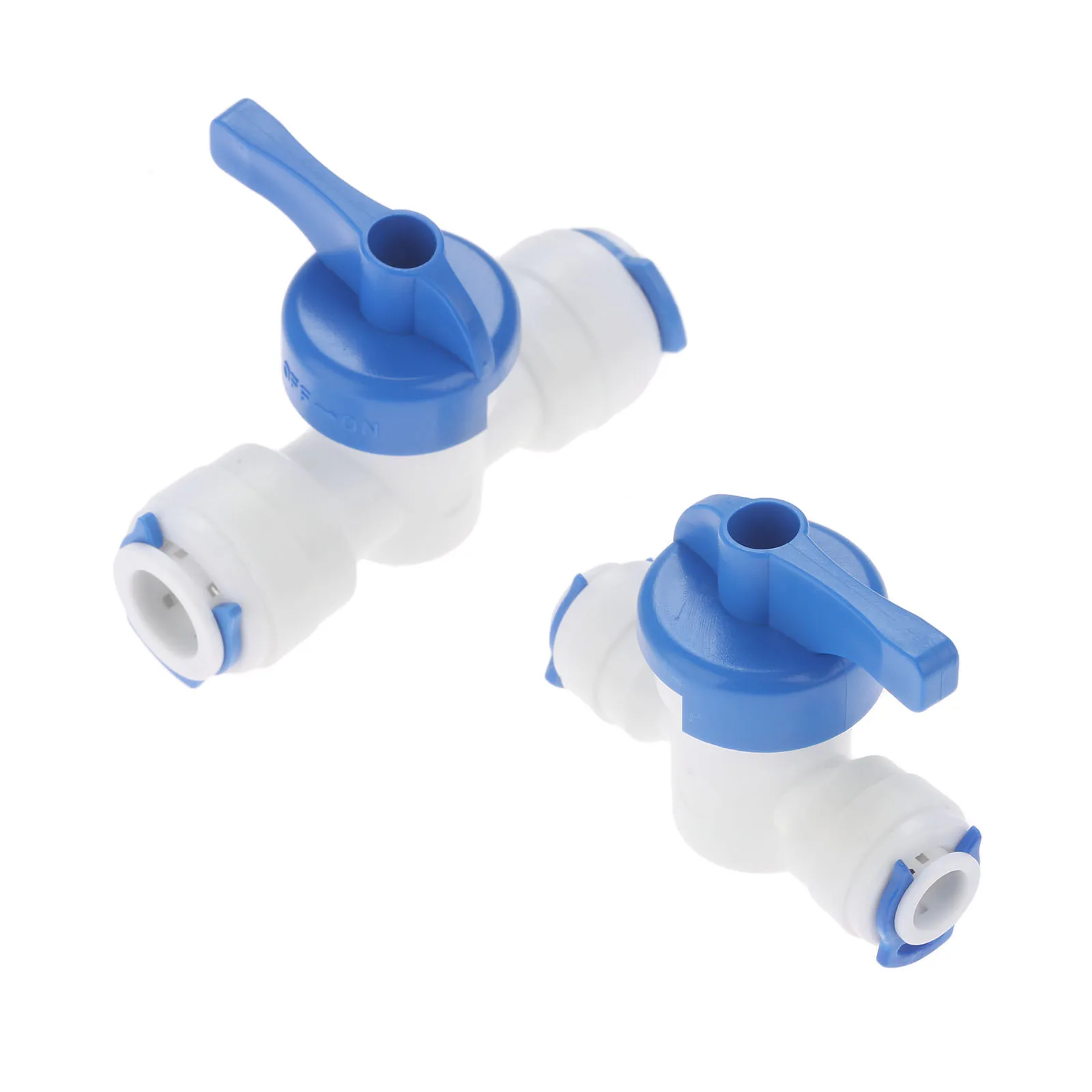 

1/4" 3/8" OD Hose Water Ball Valve Fittings Plastic Quick Connection Control for Reverse Osmosis RO Water System Water Purifier