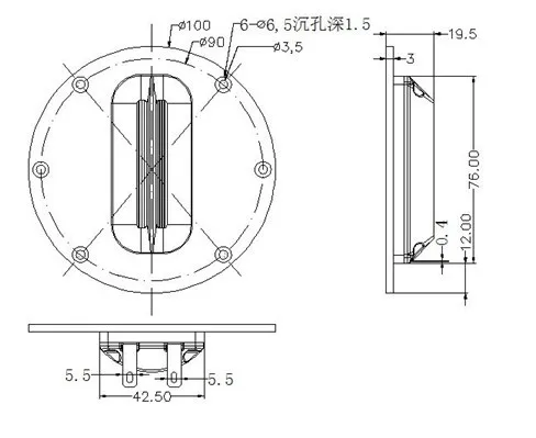 Pair  of Melodavid  Ribbon Tweeters  speaker 8 Ohm