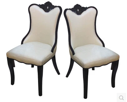 Dining room chair. Contracted Europe type solid wood dining chair.. The PU chair chair Korean meal