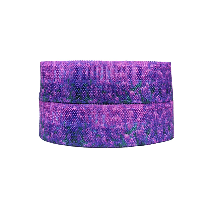 

FLRA ElasticFLORA ribbons purple tiny flower fold over elastic for foe hair ties