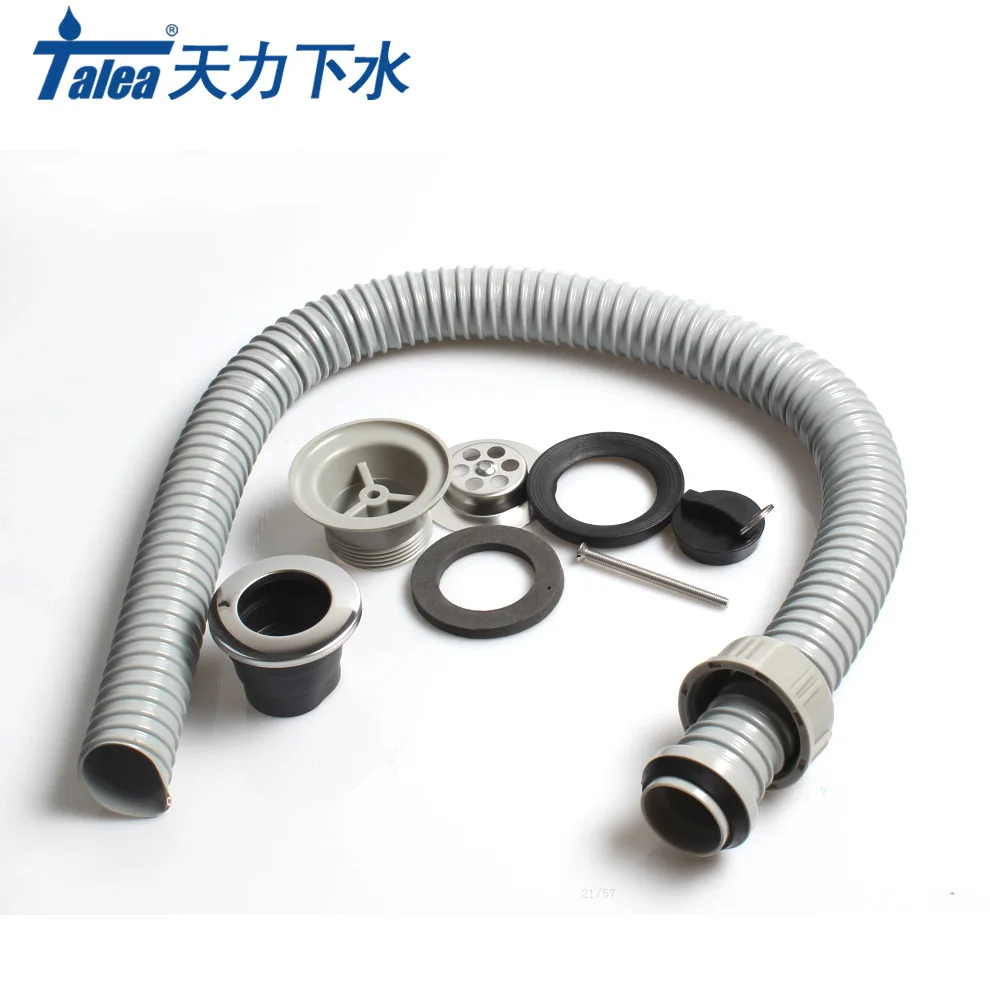 Talea Single Laundry Basin Drain Strainer kit sink drain hose Drain Pipes drainage system Plastic flexible drain pipe Z5076C001