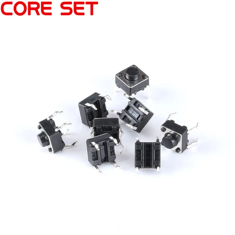 10Pcs Mini Micro Momentary Tactile Push Button Switch 6*6*5mm 4 Pin ON/OFF Keys Button DIP 6x6x5mm