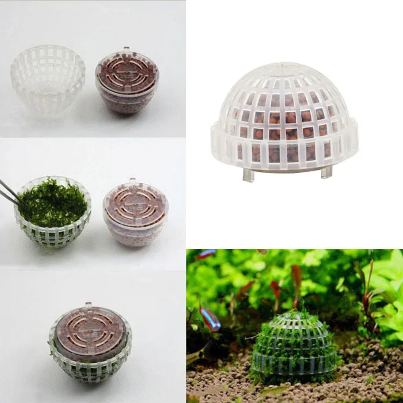 Aquarium Decoration Plants Bio Moss Ball Holder for Aquarium Crystal Red Shrimp House Fish Tank Decor Filter Accessories