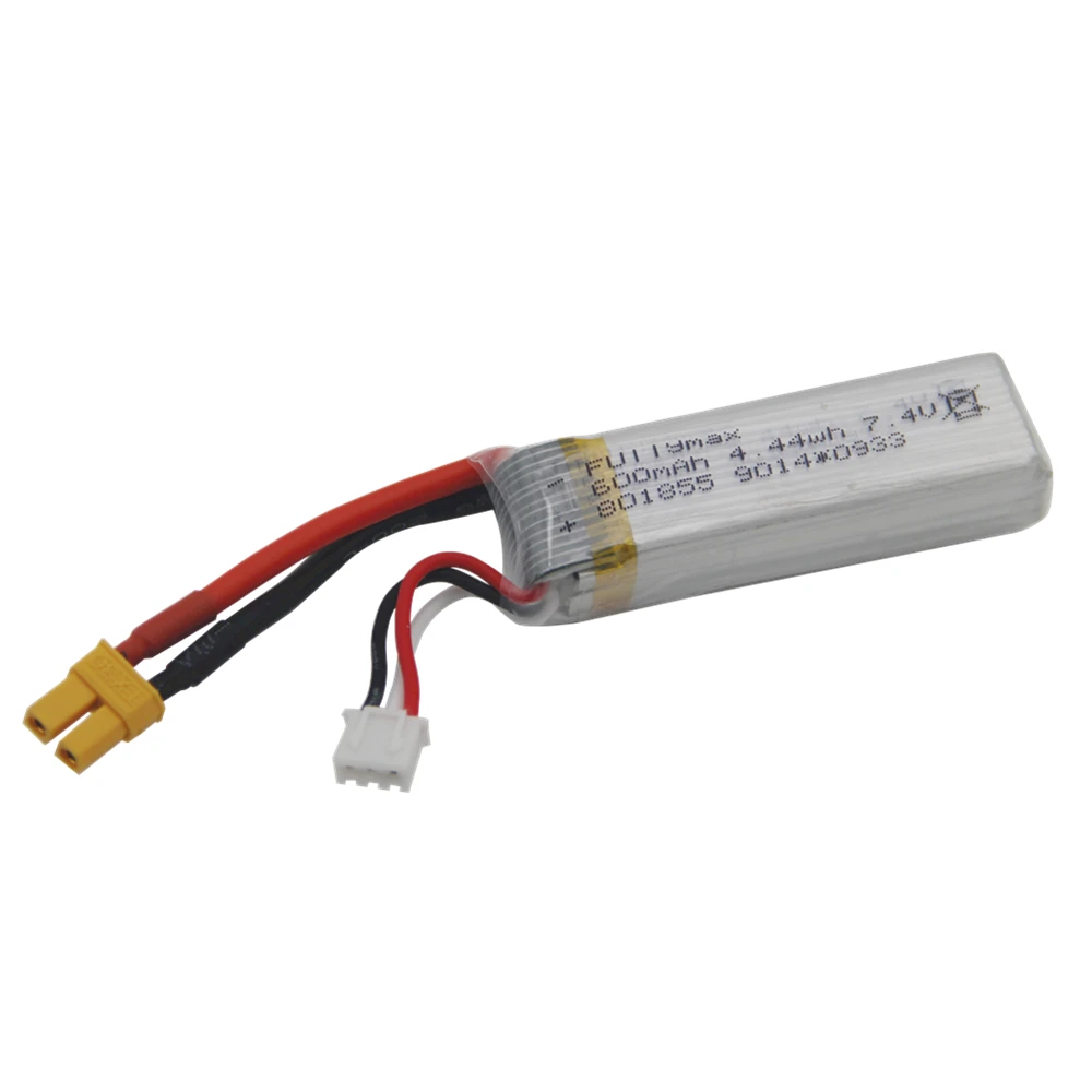 7.4V 600mAh lithium battery with USB charging cable for XK K130 6 Channels brushless aileron 3D helicopter accessories battery