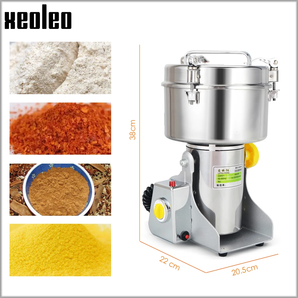 XEOLEO Grain Grind machine1500g Spice grinder Chinese herbal medicine mill Swing type electric Grain grinde Powder mills machine