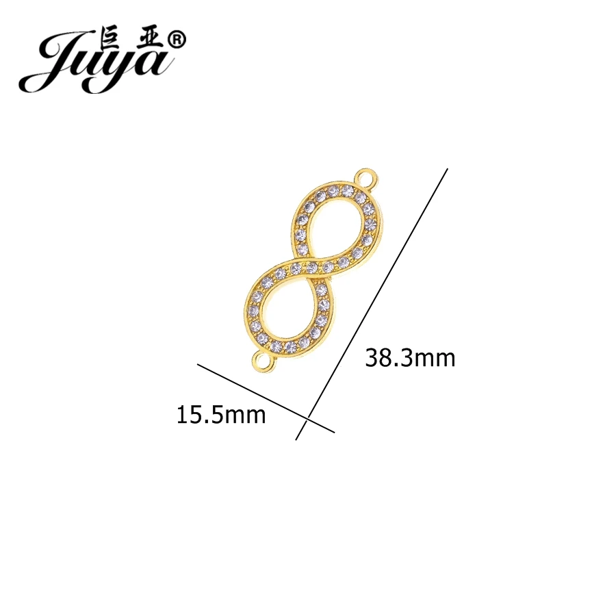 10 Stück verschiedene Unendlichkeits-Kristall-Charms-Anschlüsse für Schmuckherstellung, DIY-Armband, Halskette, Schmuckzubehör, Bastelzubehör – Detail 15