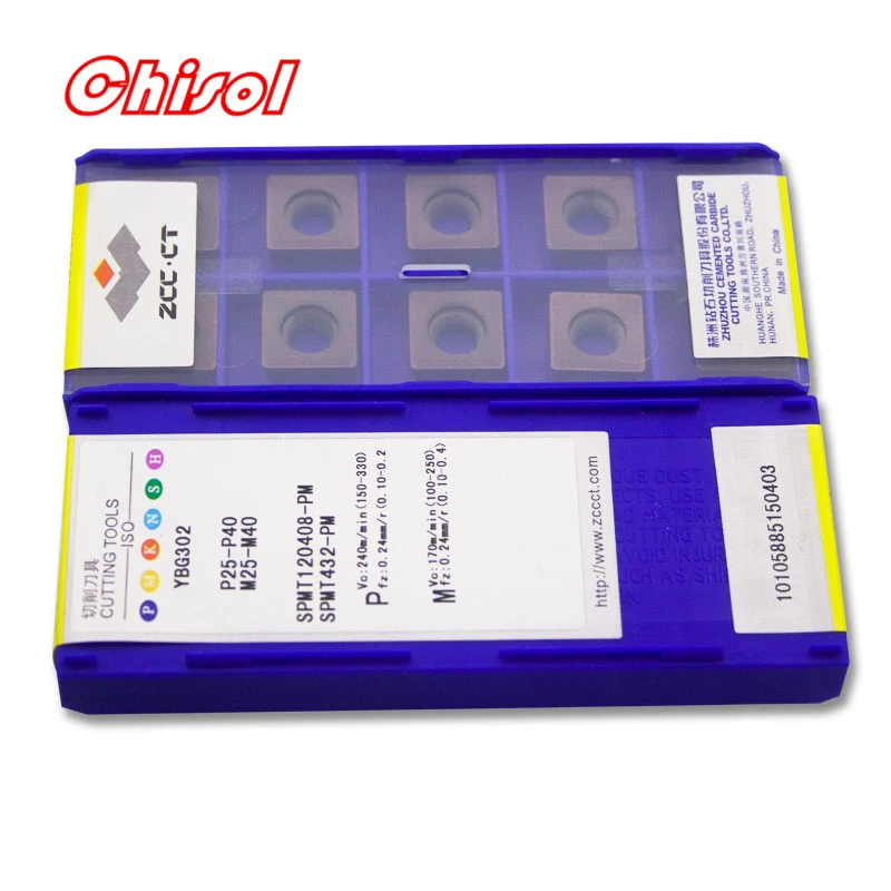 Gratis Verzending SPMT120408-PM YBG302 Cnc Gecementeerde Tungsten Carbide Afschuining Frezen Inserts Frezen Mes Gereedschap
