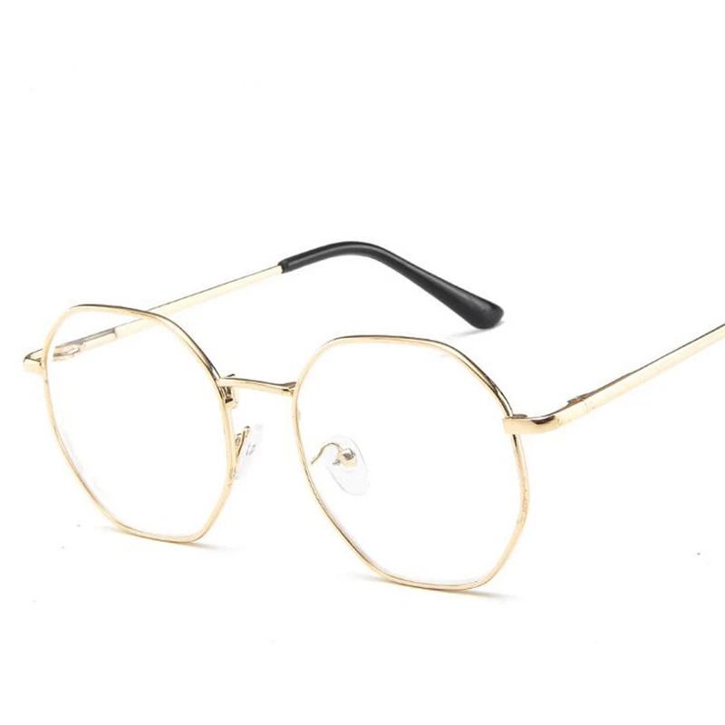 Polygonal Women Men Myopia Glasses With Degree Retro Metal Student Shortsighted Prescription Eyeglasses 0 -0.5 -0.75 To -4.0