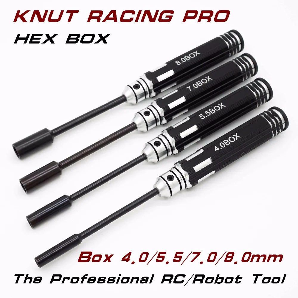 Knut Racing Metal Hex NUT Key Socket Screwdriver Screw Driver Wrench 4.0/5.5/7.0/8mm RC tools Quadcopter Hex Box Tool