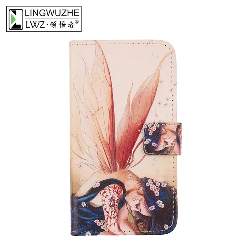 LINGWUZHE Book Design Luxury Series Painted Cover Pu Leather Flip Case for Lenovo Phab 2 Plus 6.44'